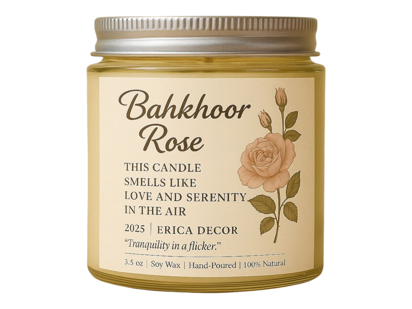 Bakhoor Rose Candle – Oriental Floral Luxury | Erica Decor