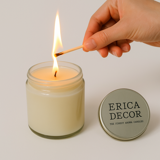 Vanilla Soy Wax Candle – Classic Sweet Aroma | Erica Decor